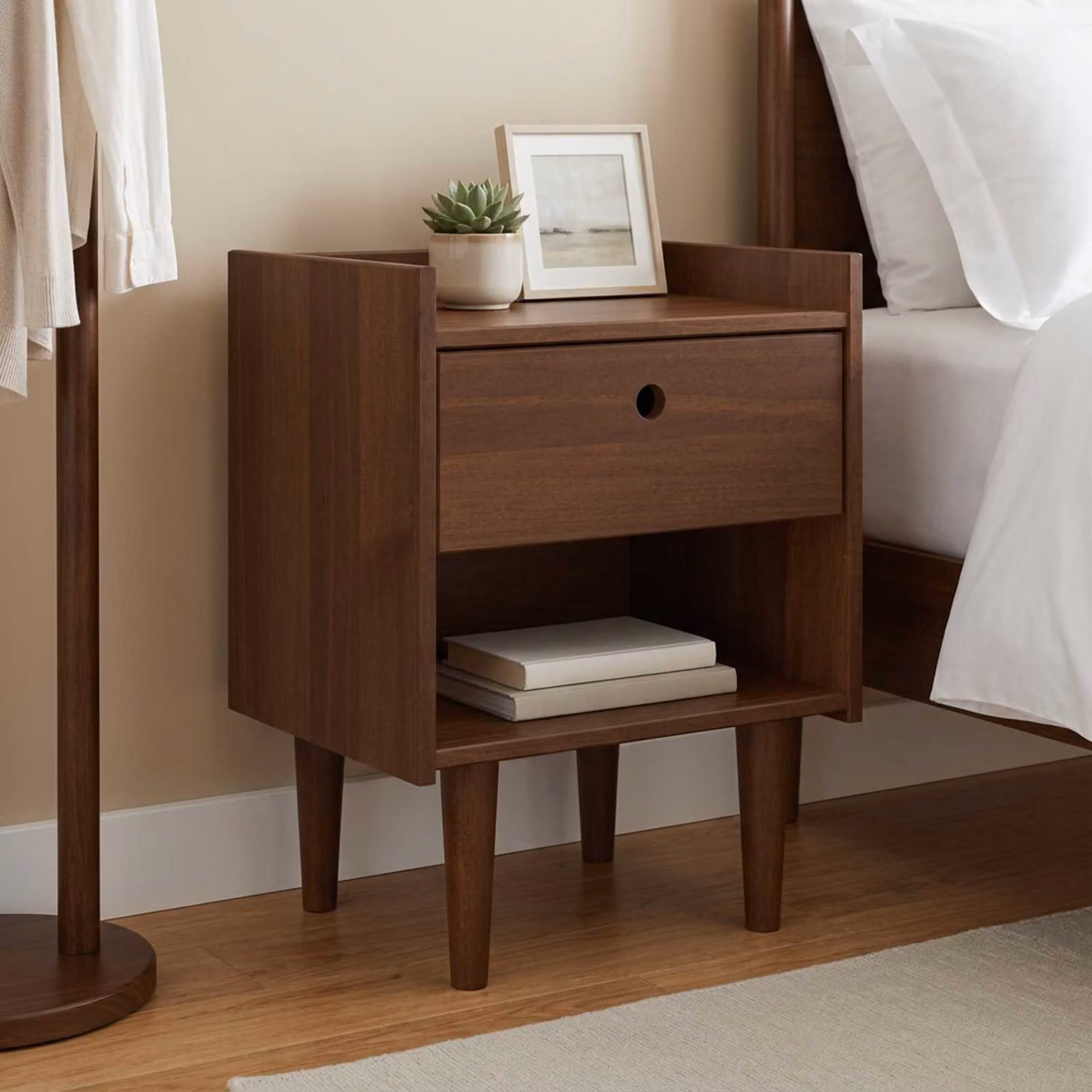 Comodino vidaXL BILBAO in legno color marrone, L 45 cm x P 35 cm x H 59 cm