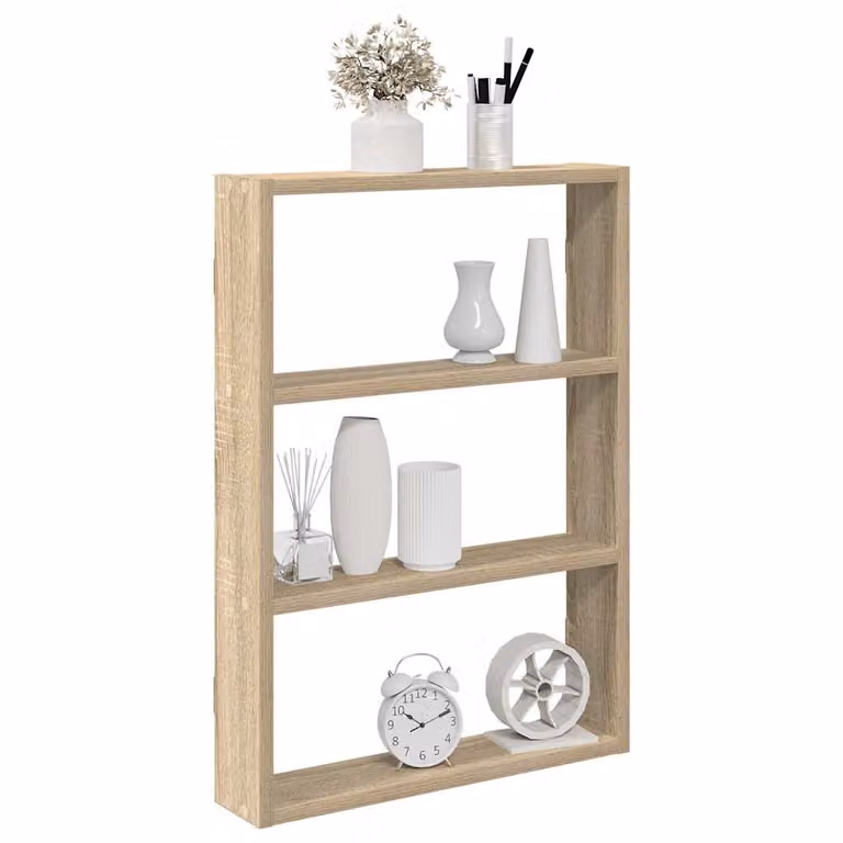 Scaffale a parete vidaXL in MDF Rovere Sonoma, colore marrone/beige, L 43 cm x P 9 cm x H 60 cm