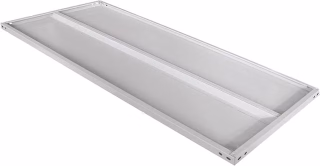 Set di 5 ripiani unificati con doppio rinforzo PROMETAL in acciaio grigio opaco L: 120 cm, P: 60 cm