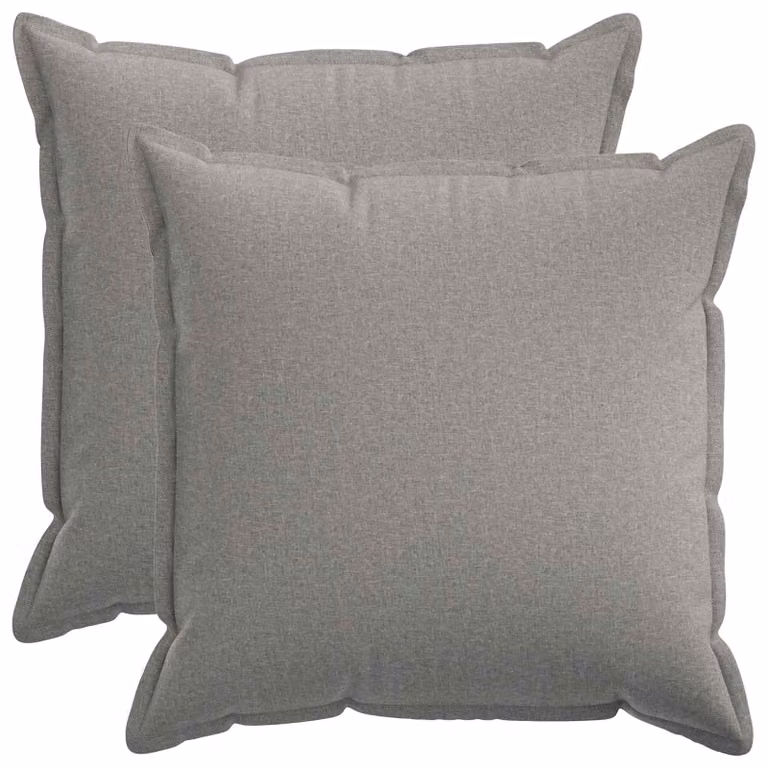 Set di 2 federe vidaXL HOUTEN Grigio, L/P: 65 x 65 cm, in poliestere