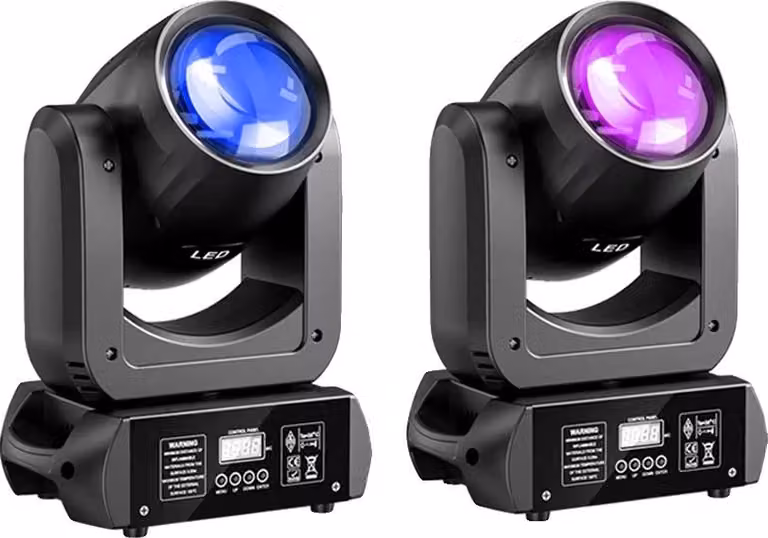 Testa mobile con sistema di illuminazione, controllo DMX512, diversi effetti luminosi, 2 luci, spina di tipo EU