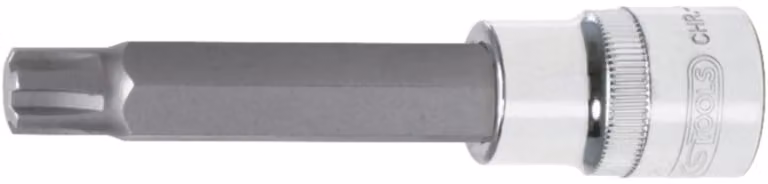 KS TOOLS 1/2" CHROMEplus bit socket RIBE lungo M7 - 918.1808