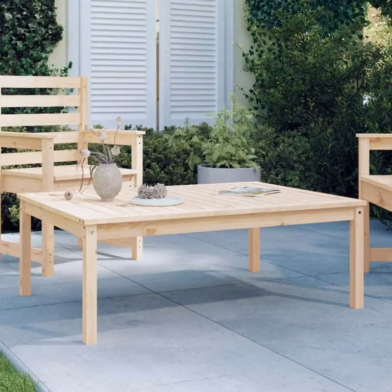 Maison Exclusive - Tavolo da giardino 121x82,5x45 cm in legno massello di pino