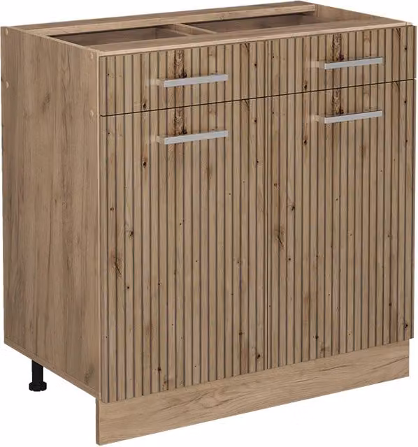 Mobiletto base per cucina Vicco R-Line in Rovere dorato senza piano di lavoro