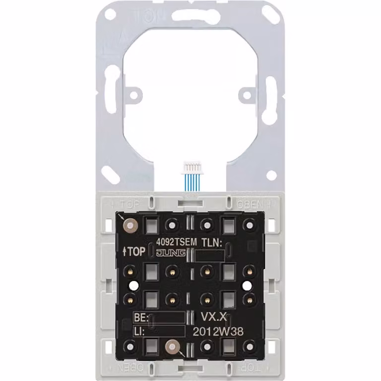 JUNG 4092 TSEM Elektroschalter Pushbutton switch 2P Schwarz - Grau (4092TSEM)