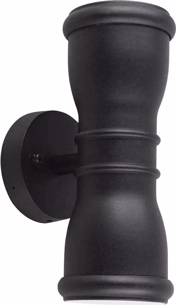 Applique da esterno Malvern nera 2xGU10x8W in alluminio, dimensioni: 23x9,2x12,9 cm, IP44, Garden Zone