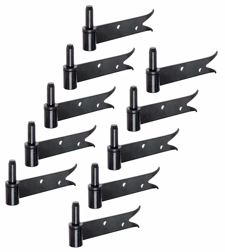 Alberts 864170 Cerniera a vite, nera, diametro del perno Ø14 mm, lunghezza 171 mm, set da 10 pezzi