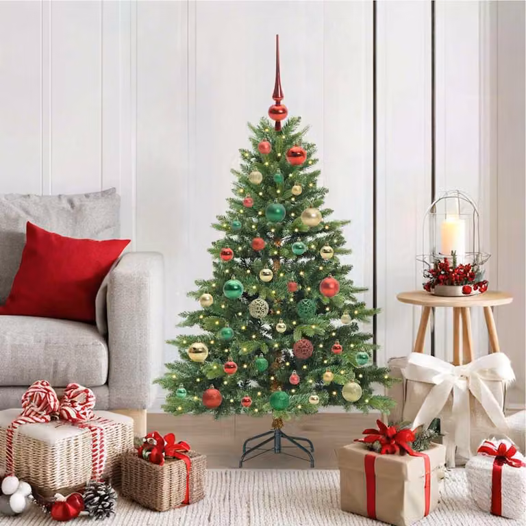 Maison Exclusive - Albero di Natale artificiale con 150 LED, verde, 120 cm, in PE e PVC