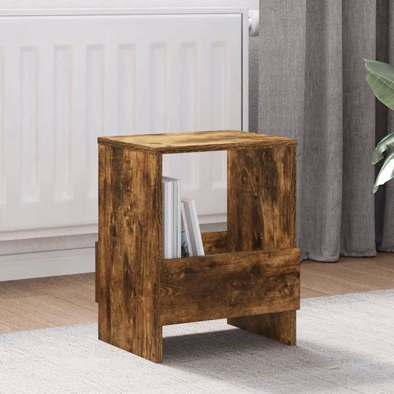 Scaffale per riviste vidaXL in Rovere fumé, L 35 cm x P 30 cm x H 45 cm