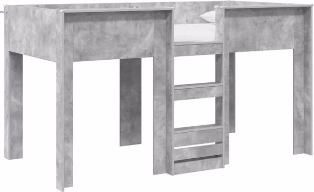 Letto a Castello per Bambini | Letto Infantile | Lettino Grigio cemento 90 x 190 cm