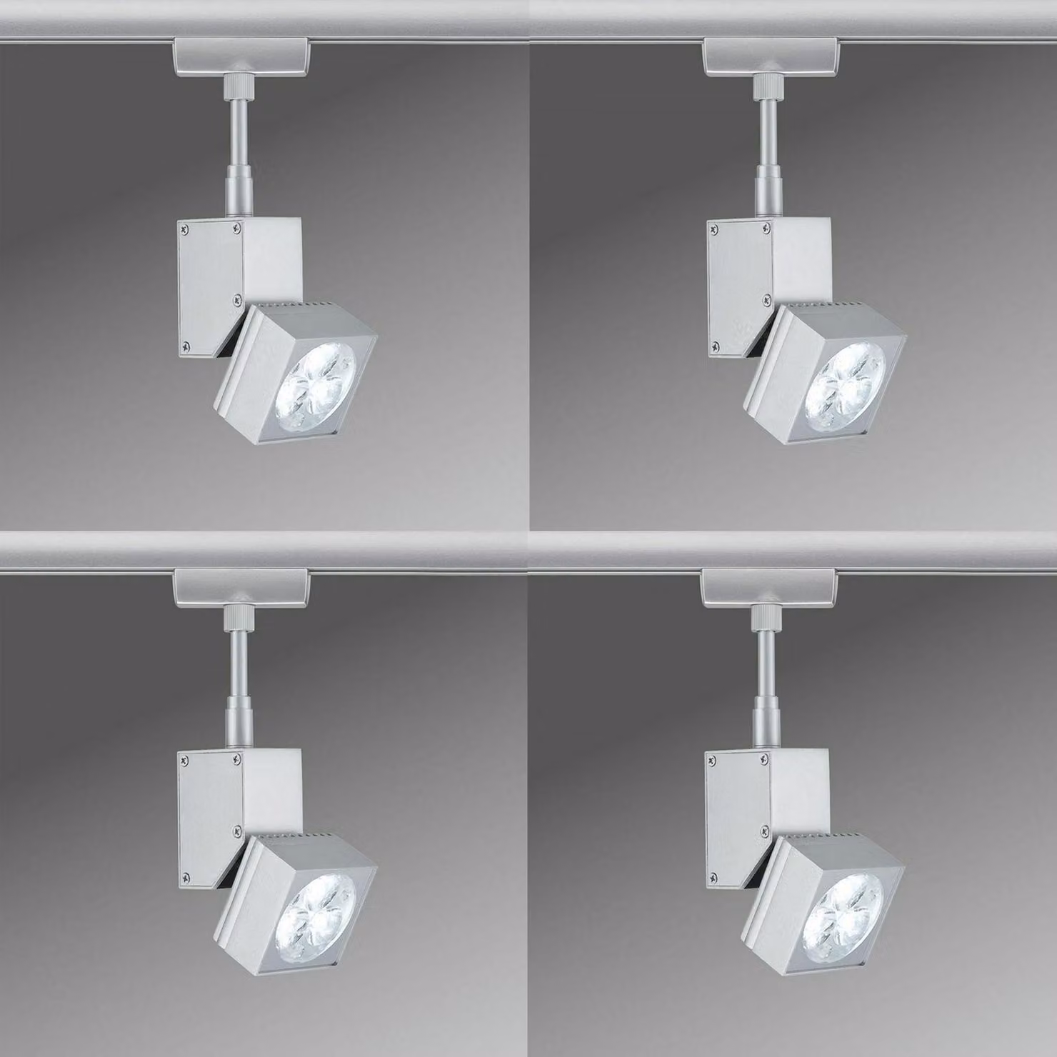 Set da 4 binari Paulmann URail Light&Easy Spot LEDmanz1 1x3W cromo opaco 230 V metallo