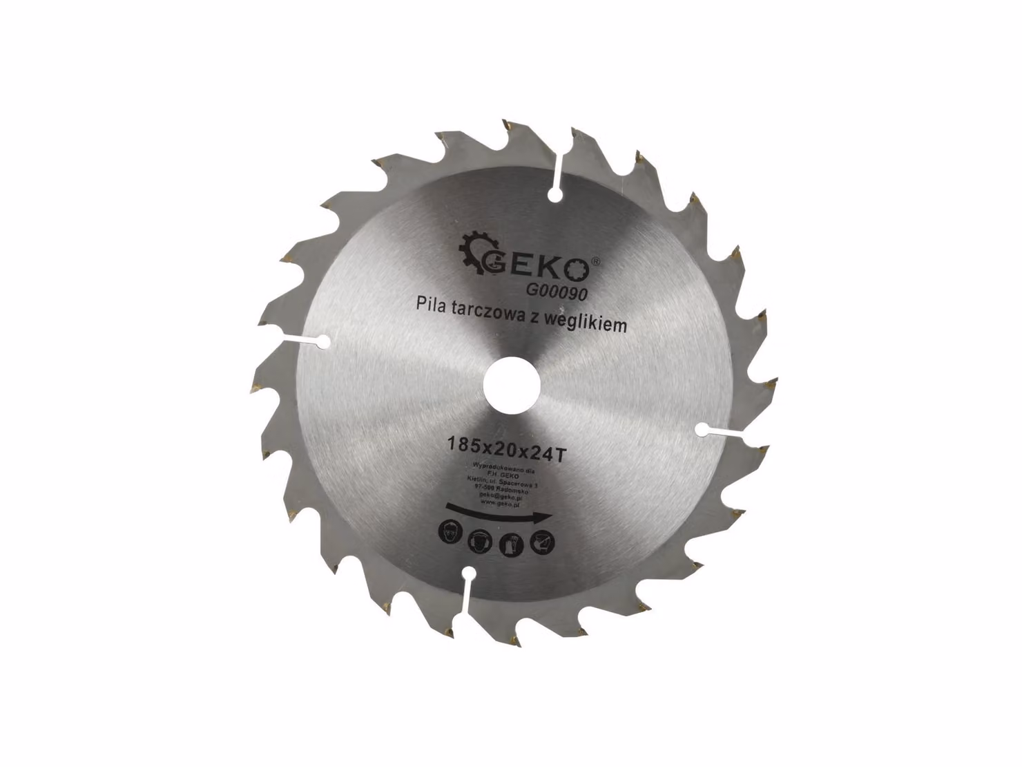 Geko G00090 Tct - Lama per sega circolare per legno (185 x 20 x 24 T, 12 pz.)