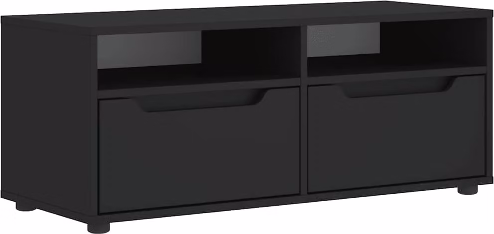 Mobile TV VISNES Nero 100x40x38 cm in Legno Multistrato