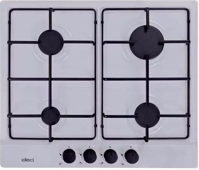 Piani cottura da incasso elleci Style 60 4 fuochi Granitek 68 Bianco PGSS60268WB