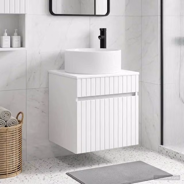 Mobile lavabo da parete Bianco Lucido 49 x 44,5 x 65,5 cm 890626