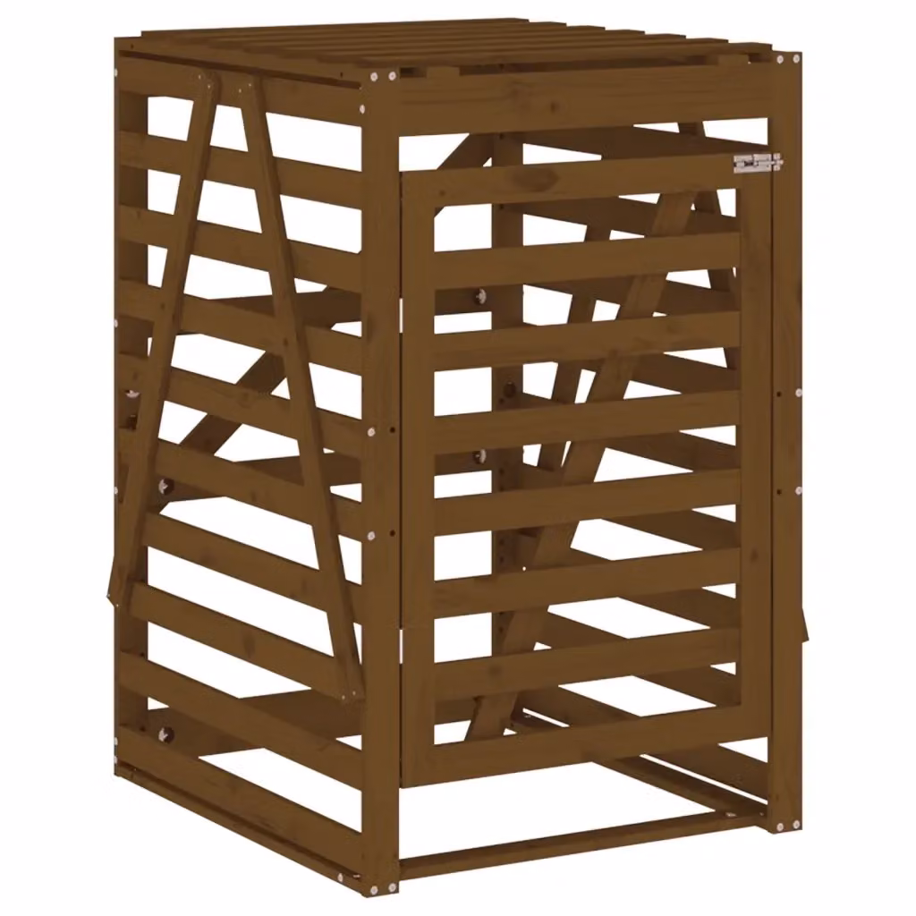 Copribidone Ambra in Legno Massello di Pino Marrone vidaXL L/P/H: 84 x 90 x 128,5 cm – 2