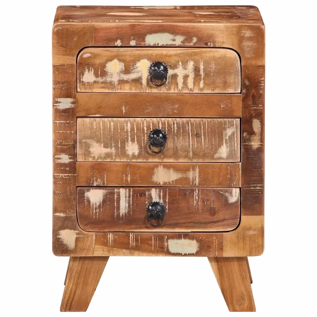 Comodino Design Mania in legno massello marrone stile rustico L: 37 cm, P: 32 cm, H: 50 cm – 2