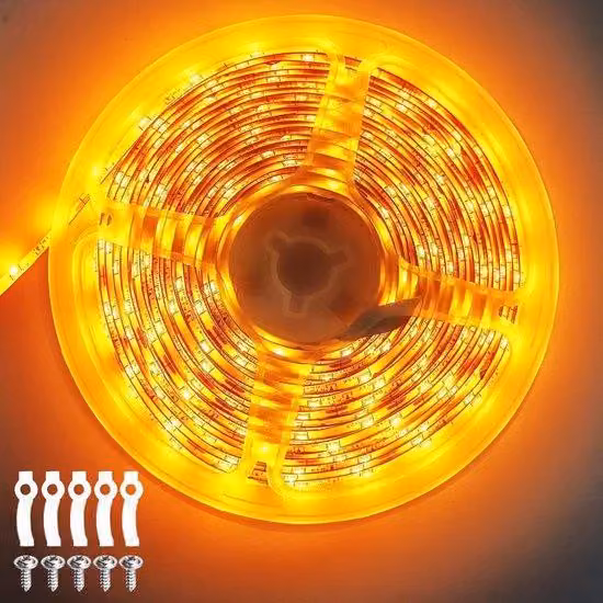 Striscia LED flessibile da 12 V SMD2835, impermeabile - Per camera da letto, bar, cucina, Natale - Tagliabile
