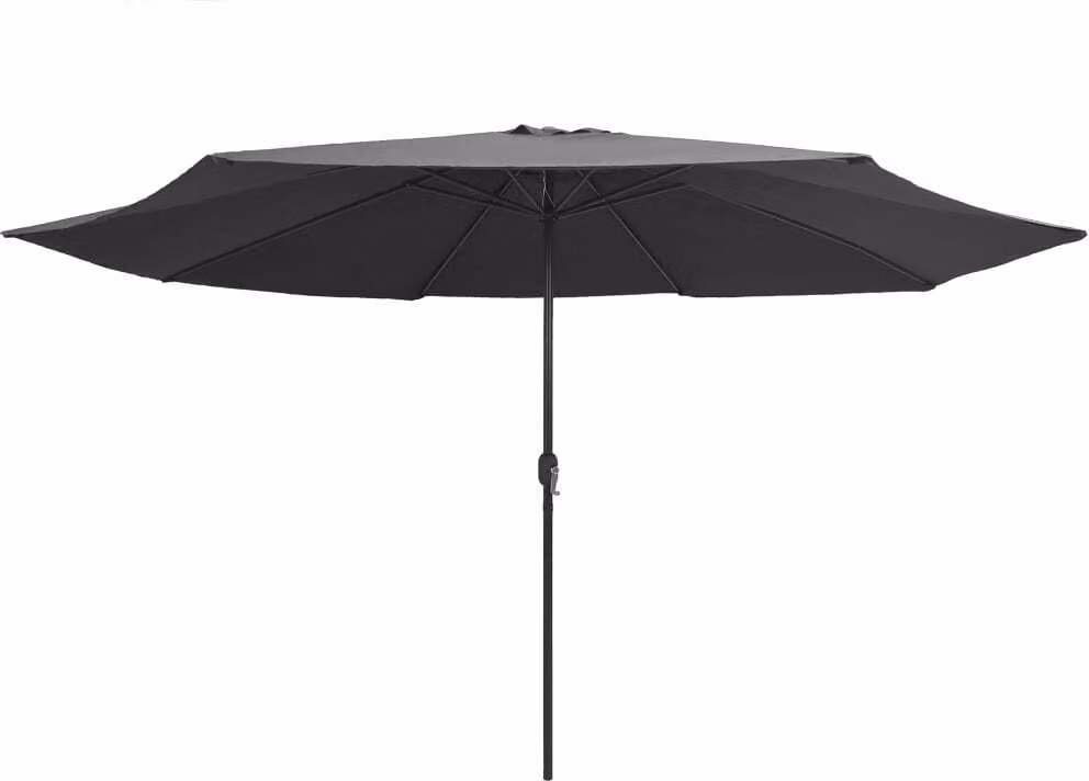 Ombrellone da Giardino con Palo in Metallo 390 cm Antracite