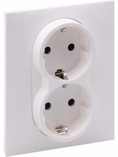 Legrand SEANO Presa di corrente a 2 vie con contatto di terra con protezione tattile avanzata, morsetti a innesto, 16A, 250V, ultra bianca, 765125