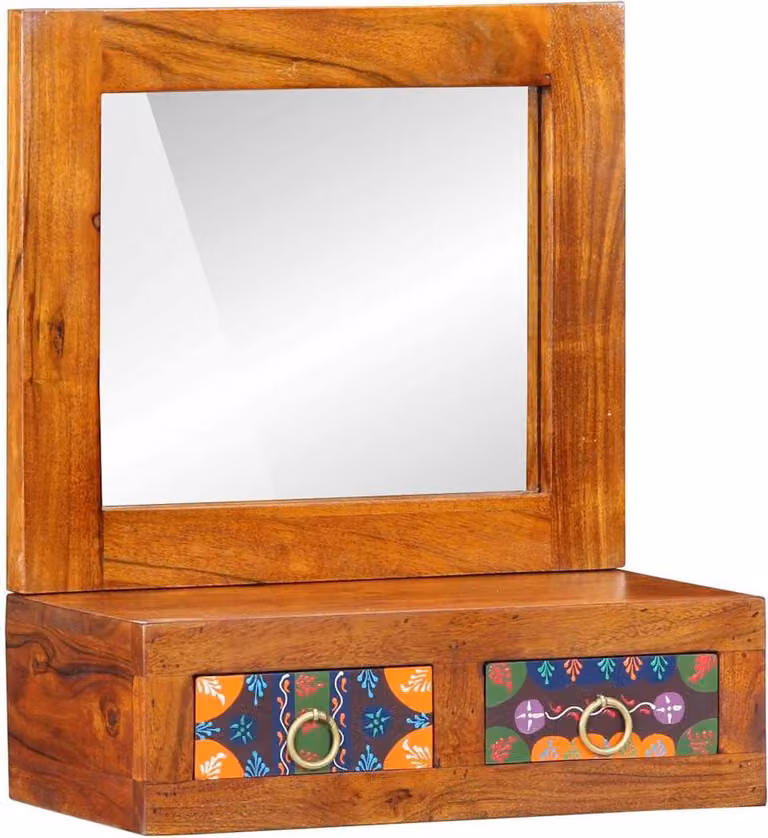 Armadietto a muro con cassetto Marrone 40 x 20 x 50 cm