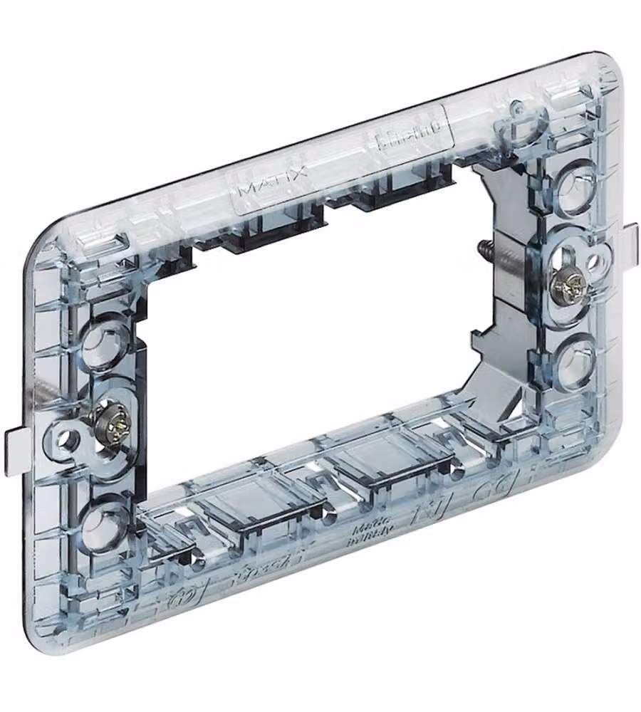 Bticino Supporto Trasparente Matix per Scatole a 3 Moduli - 116x60mm