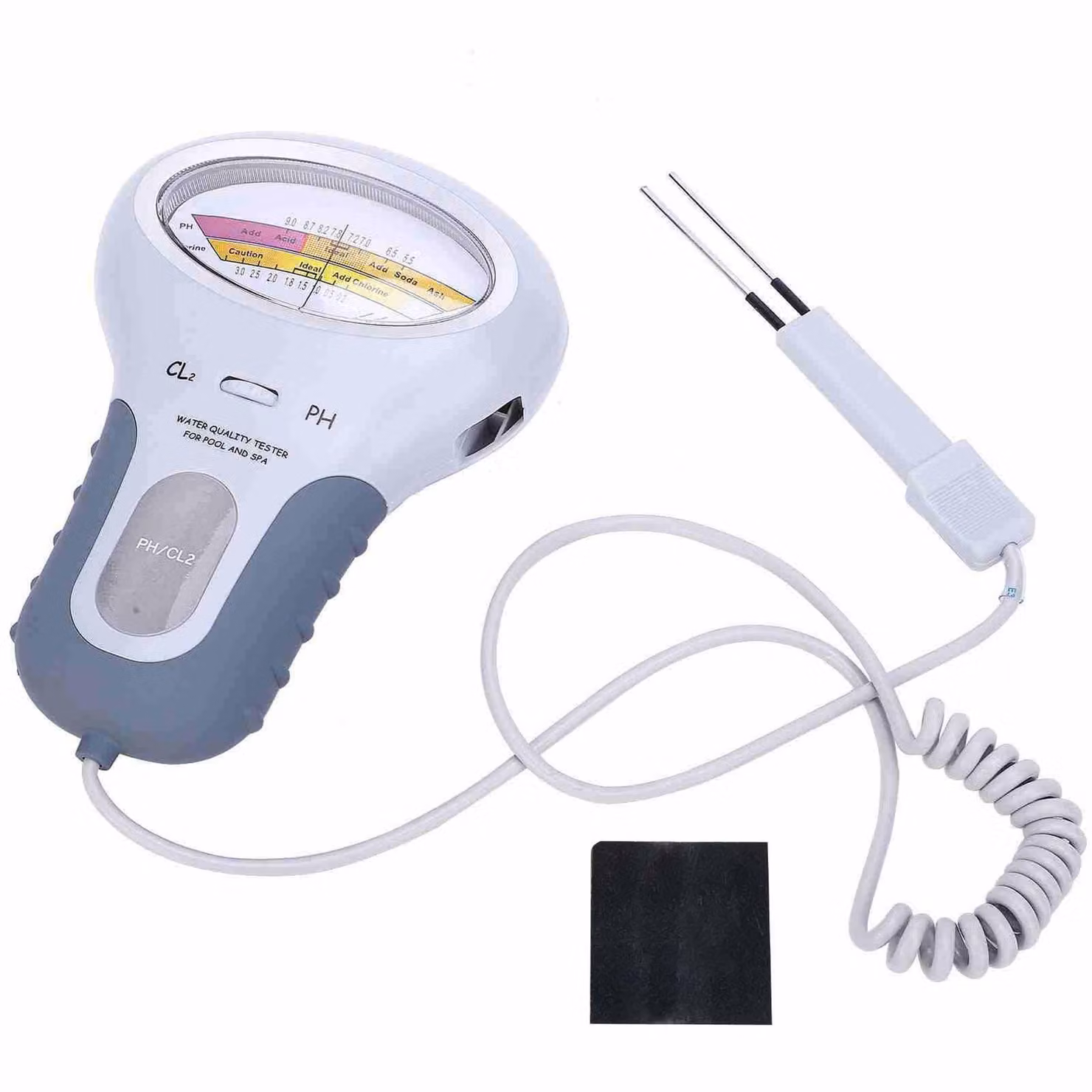 Analizzatore della qualità dell'acqua per piscine e spa, modello PC-102 CL2, per la misurazione del cloro e del pH, completo di sonda
