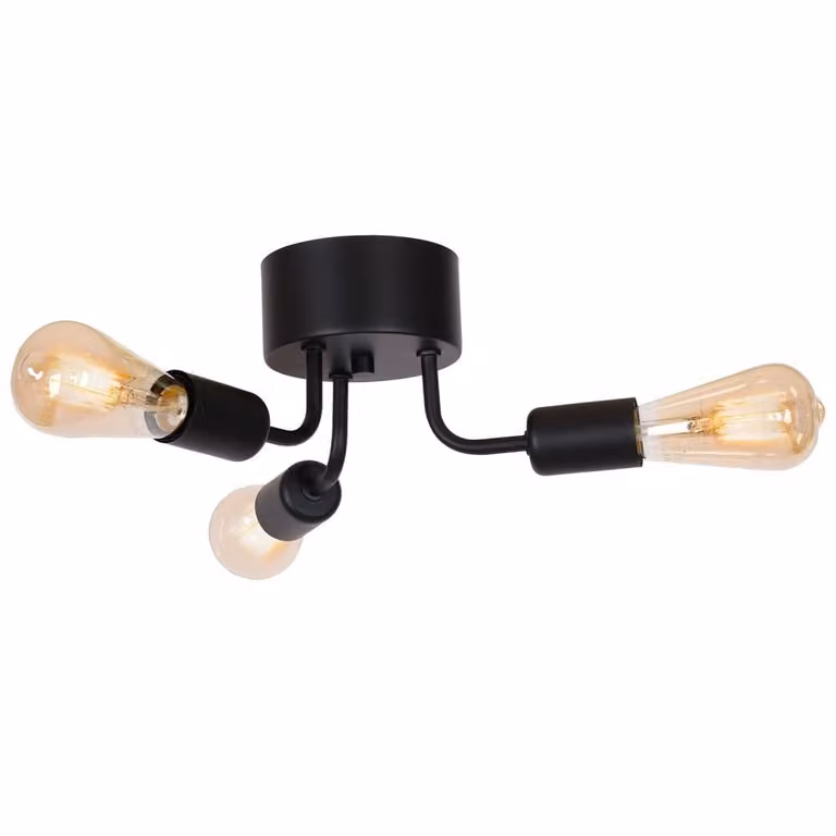 Lampada a sospensione Brenda, nero opaco, 3xE27x15W, metallo, dimensioni: 15x30x30 cm, IP20, Luminex