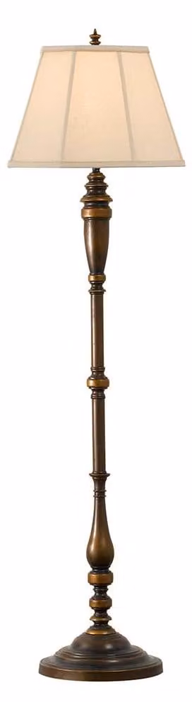 Lampada da terra, acciaio, bronzo, H 157,5 cm