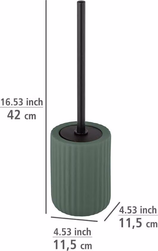 Portaspazzola in Vetroceramica, verde/nero, morbido, 11,5 x 42 cm