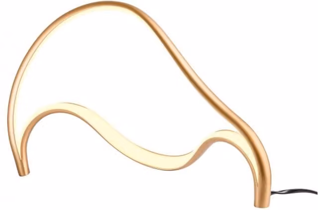Lampada da tavolo Redo Group Tempest in metallo con tecnologia LED dimmabile, disponibile nei colori bianco, nero o oro/ottone
