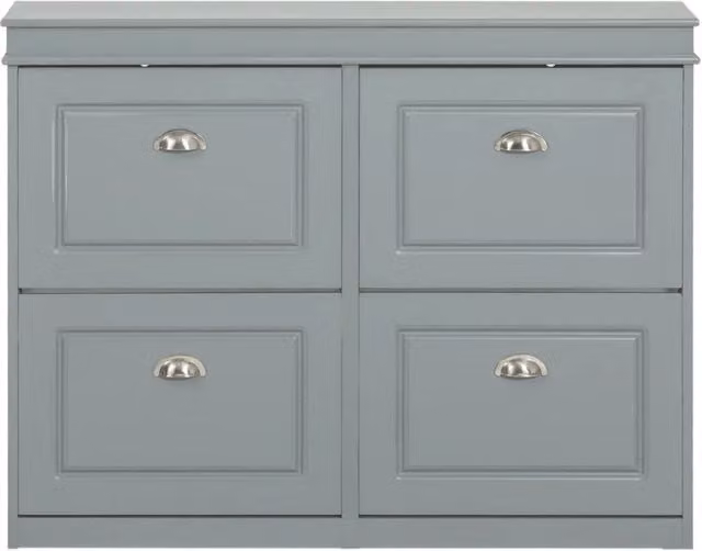 Scarpiera salvaspazio Slim SOBUY Grigio, L: 105 cm, P: 24 cm, H: 83 cm