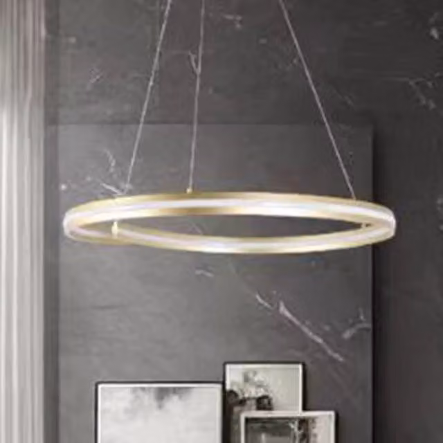 Lampadario a sospensione moderno Trade Shop a semicerchio in metallo oro con luce LED 4000K 100W L: 70 cm