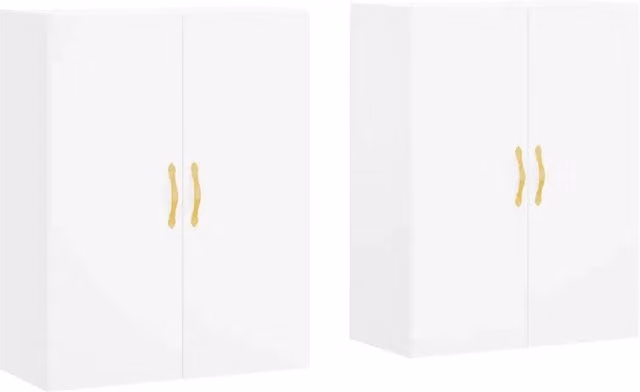 Set di 2 Armadietti a Muro DESIGN IN Bianchi Opachi L: 69,5 cm, P: 34 cm, H: 90 cm