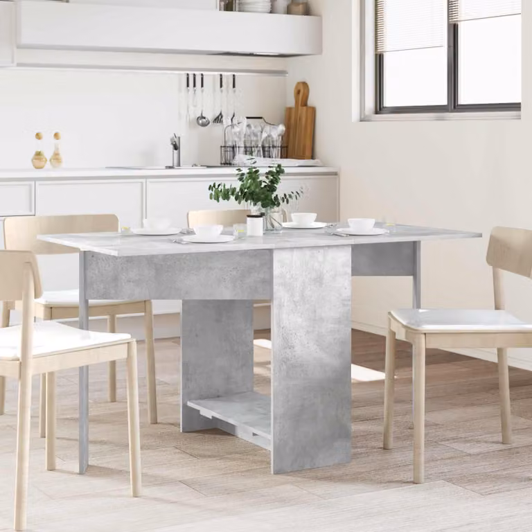 vidaXL Tavolo da Pranzo Rettangolare Estensibile in Legno Ingegnerizzato Grigio L: 138 cm, P: 70 cm, H: 73,5 cm