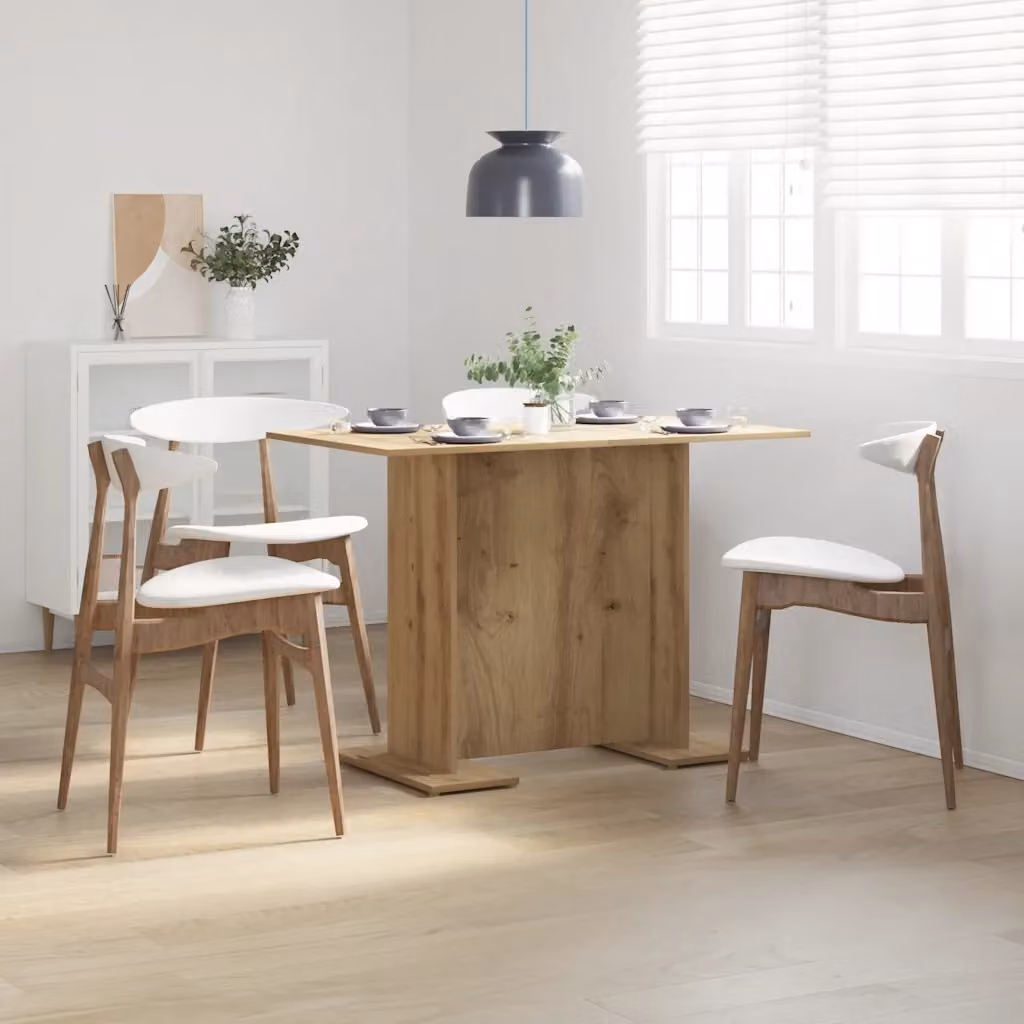 vidaXL Tavolo da Pranzo Rettangolare in Legno Rovere Marrone L: 110 cm, P: 60 cm, H: 75 cm