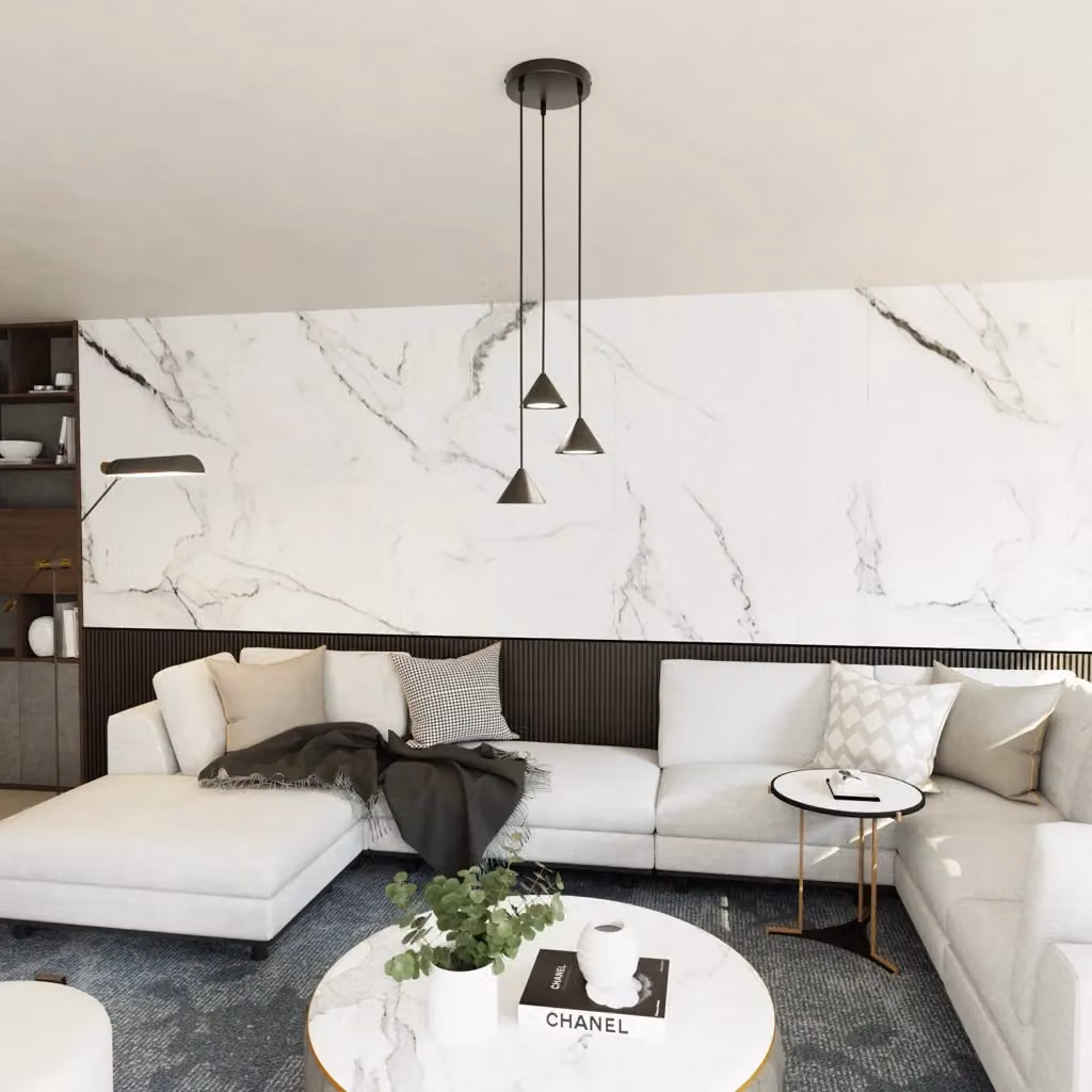 Lampada a sospensione moderna Ulisse Luceart-Classic con 3 luci rotonde in metallo nero e altezza regolabile – 2