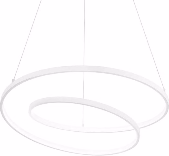 Sospensione Moderna Oz Metallo Bianco Led 48W 3000K Luce Calda D60Cm Dali