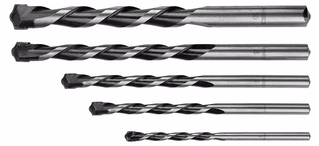 Punte per calcestruzzo 4-10 mm, set di 5 pezzi, punta a farfalla
