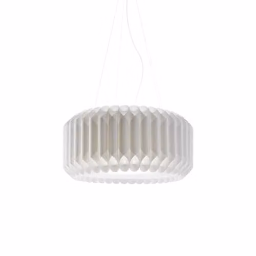 Lampadario Moderno Polilux ® Bianco E Metallo Cromo 3 Luci E27