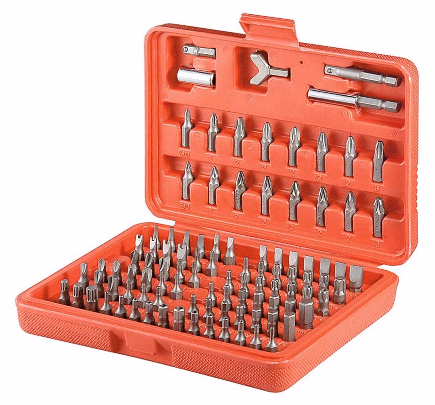 Fixpoint 77045 Set di punte, 100 pezzi - in acciaio per utensili di alta qualità