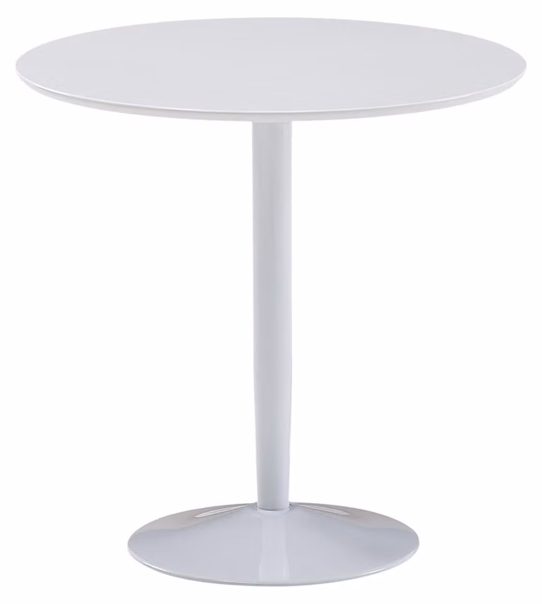 Tavolo da pranzo rotondo 75x75x74 cm piccolo tavolo da cucina bianco lucido | Wohnling