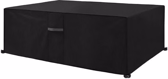 Copertura protettiva per divano da giardino Dokon, impermeabile e resistente ai raggi UV, tessuto Oxford 600D, colore nero, L 200 x P 160 x H 70 cm