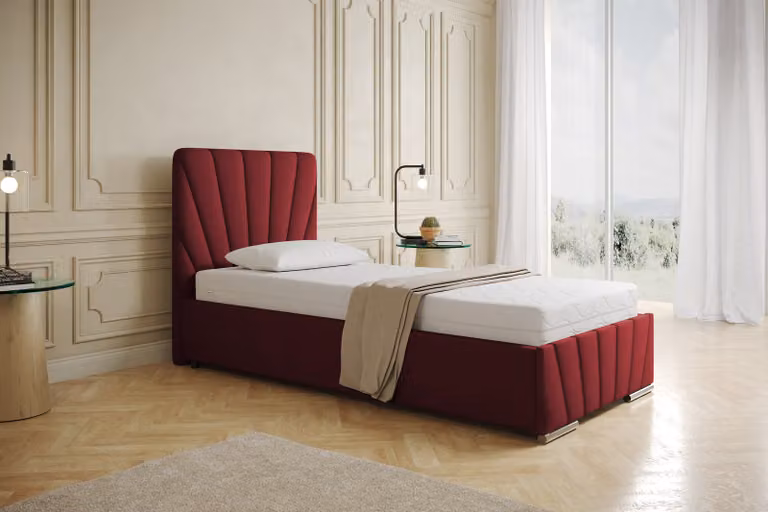 Letto imbottito RAY - Letto confortevole con contenitore, letto singolo,