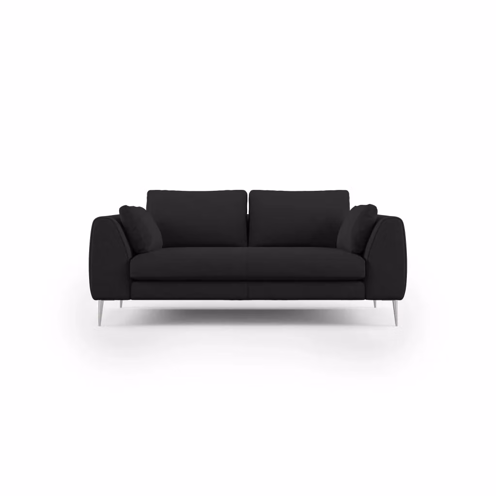 Divano moderno Plano Divani.Store in microfibra tecnica smacchiabile nero L: 216 cm – 2