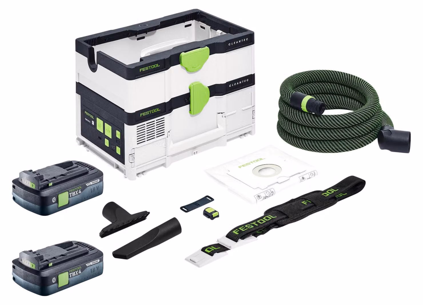 Festool CTLC SYS I-Basic Aspiratore portatile a batteria 36 V (2x 18 V) Classe di polveri L + 2x batteria 4,0 Ah - senza caricabatterie