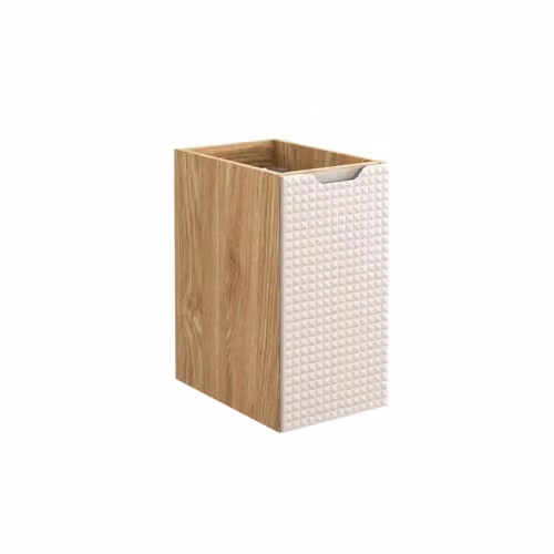 Mobile sottolavello VELNIA - 1 cassetto - 30 cm - rovere chiaro e beige - da appendere