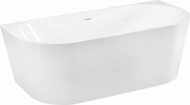 Vasca da bagno in acrilico Belvit semi-freestanding e freestanding - vasca ad angolo o ovale, sinistra, centro e destra, 180x80 - 170x78 cm, con set di scarico