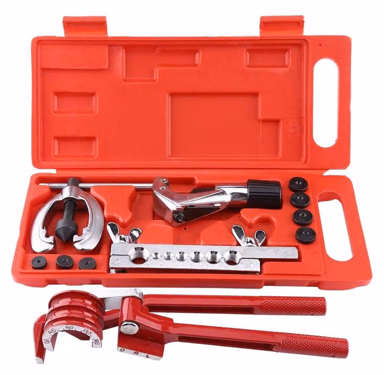 Inovra - Kit per tubi da 11 pezzi - Tubo flessibile resistente all'usura - Kit per raccordi con tagliatubi - Set di strumenti per piegare tubi - Portatile - Materiale resistente - Kit per saldatura
