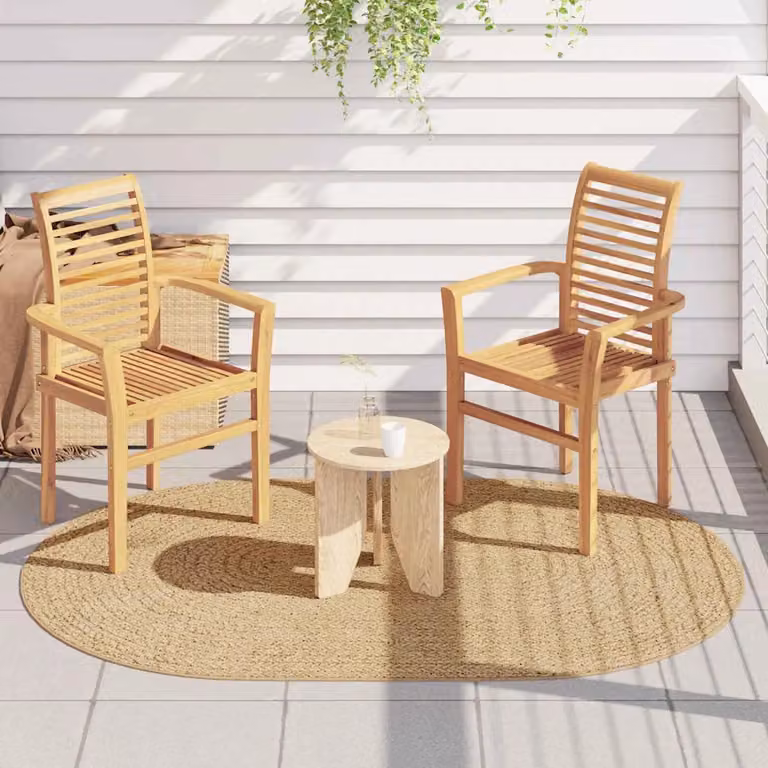 Tappeto ovale moderno vidaXL in polipropilene e juta, resistente ai raggi UV, Marrone/Beige, L: 200 cm x P: 140 cm